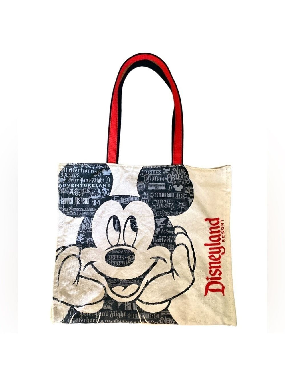 Disneyland Resort Canvas Tote Bag with Side Pockets